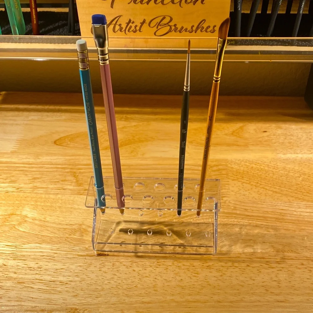 JAPAN - Clear Acrylic Pencil Holders (Lot 6) NEW